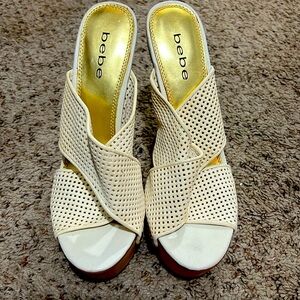 Bebe brand cream heels